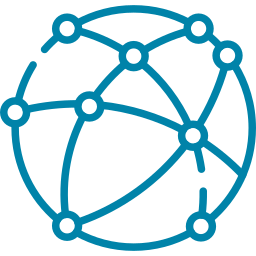 Here's an alt tag for the image: Global network connection.